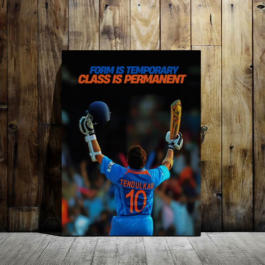 Sachin Tendulkar Class - Framed Canvas Art