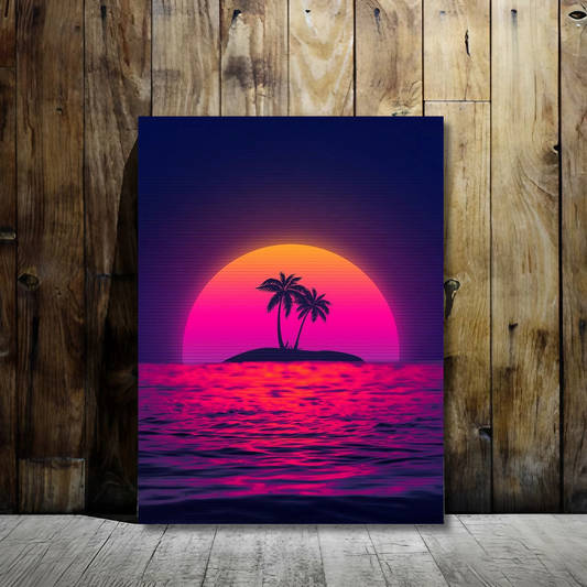 Tropical Twilight - Framed Canvas Art