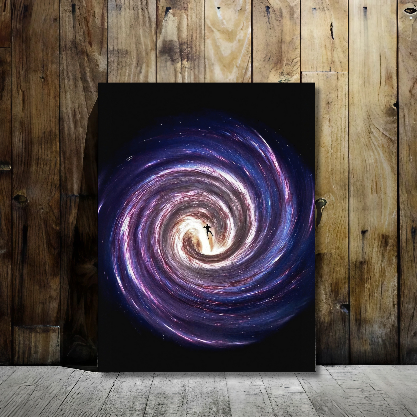 Galactic Whirl - Framed Canvas Art