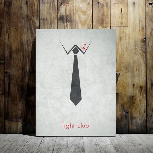 Fight Club Minimalist Art - Framed Canvas Art