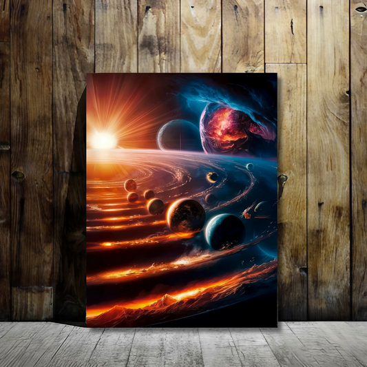 Solar Symphony - Framed Canvas Art