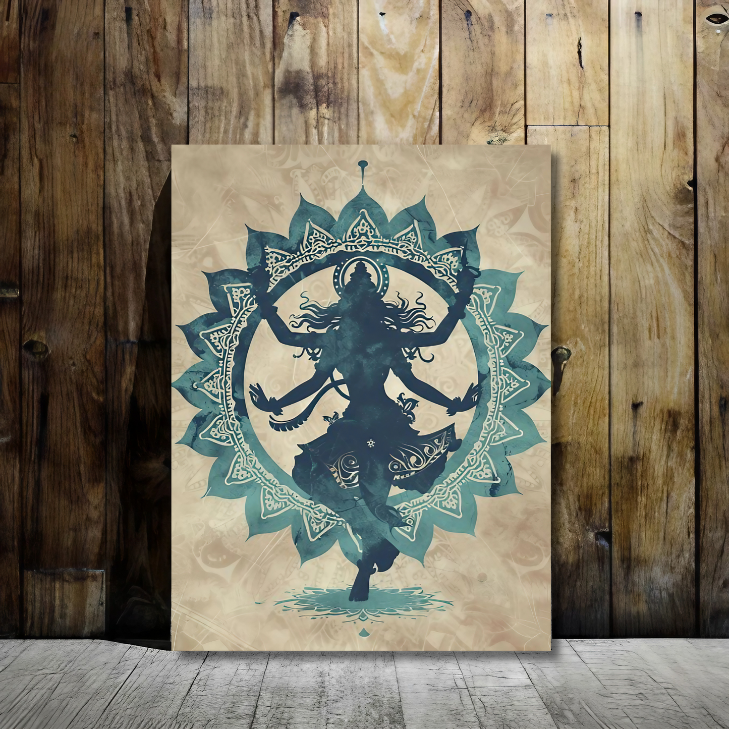 Sacred Dance of Shiva - Framed Canvas Art