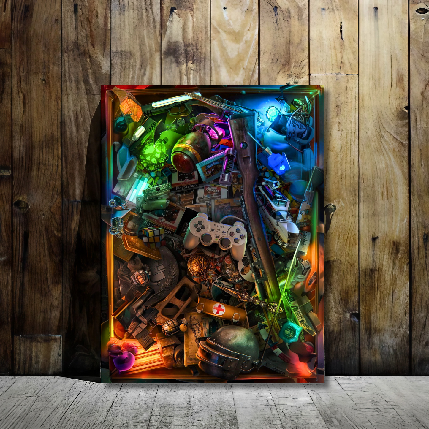 Ultimate Gamer's Stash - Framed Canvas Art