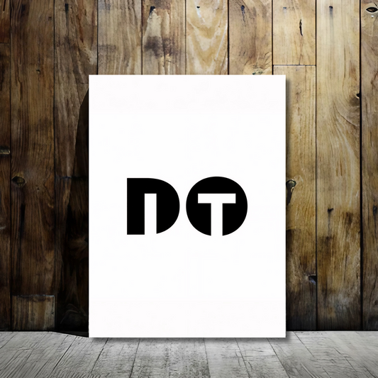 DT Minimalist Monogram - Framed Canvas Art