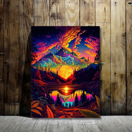 Eruption of Colors - Framed Canvas Art