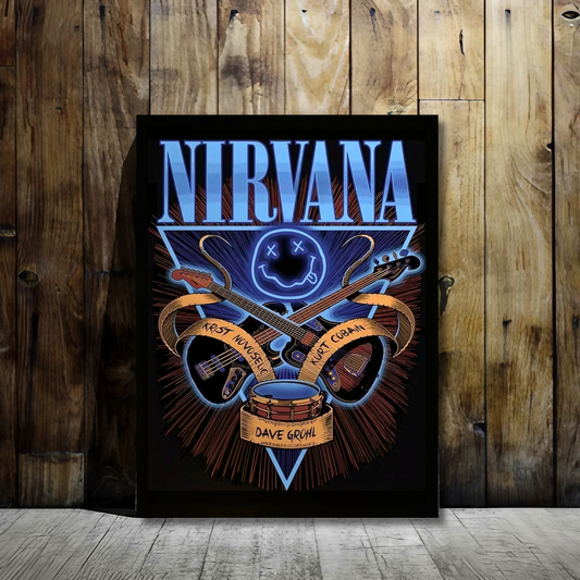 Nirvana Tribute - Framed Canvas Art