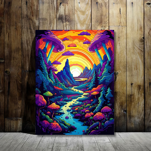 Dreamscape Valley - Framed Canvas Art