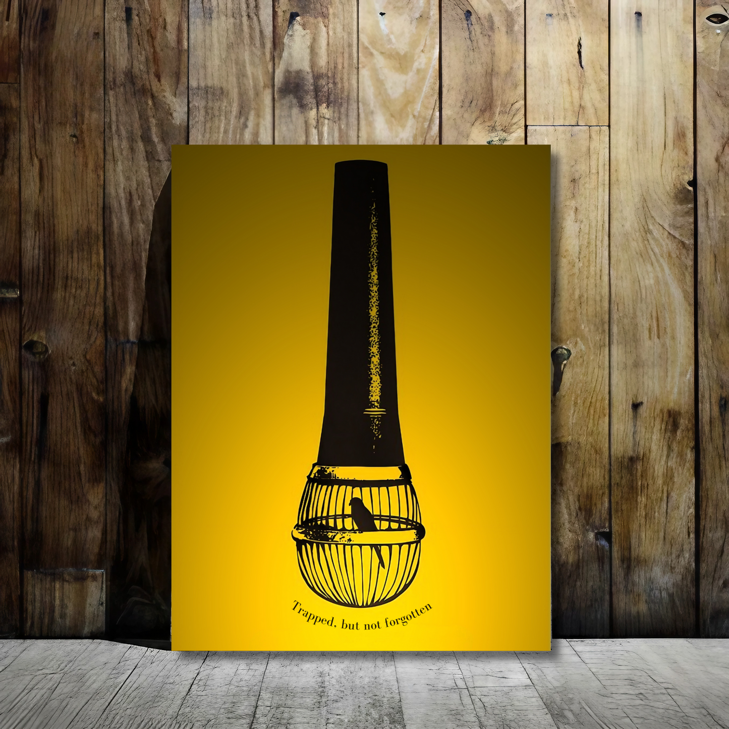 Trapped but Not Forgotten - Framed Canvas Art