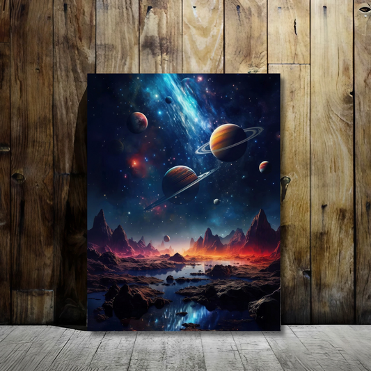 Celestial Dreamscape - Framed Canvas Art