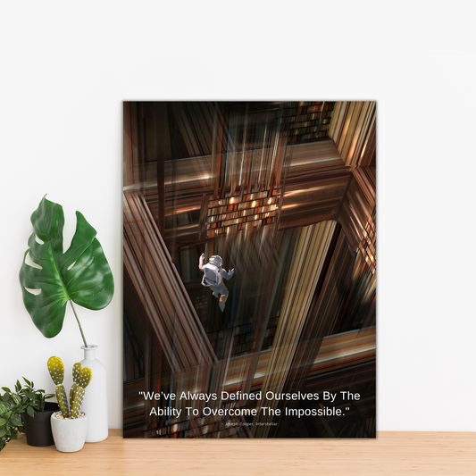 Overcoming the Impossible - Interstellar Tribute - Framed Canvas Art