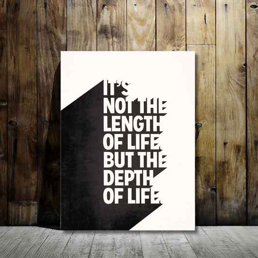 Life’s Meaning - Minimalist Typography - Framed Canvas Art