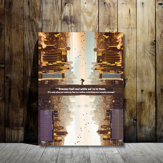 Inception Cityscape - Surreal Cinematic Art - Framed Canvas