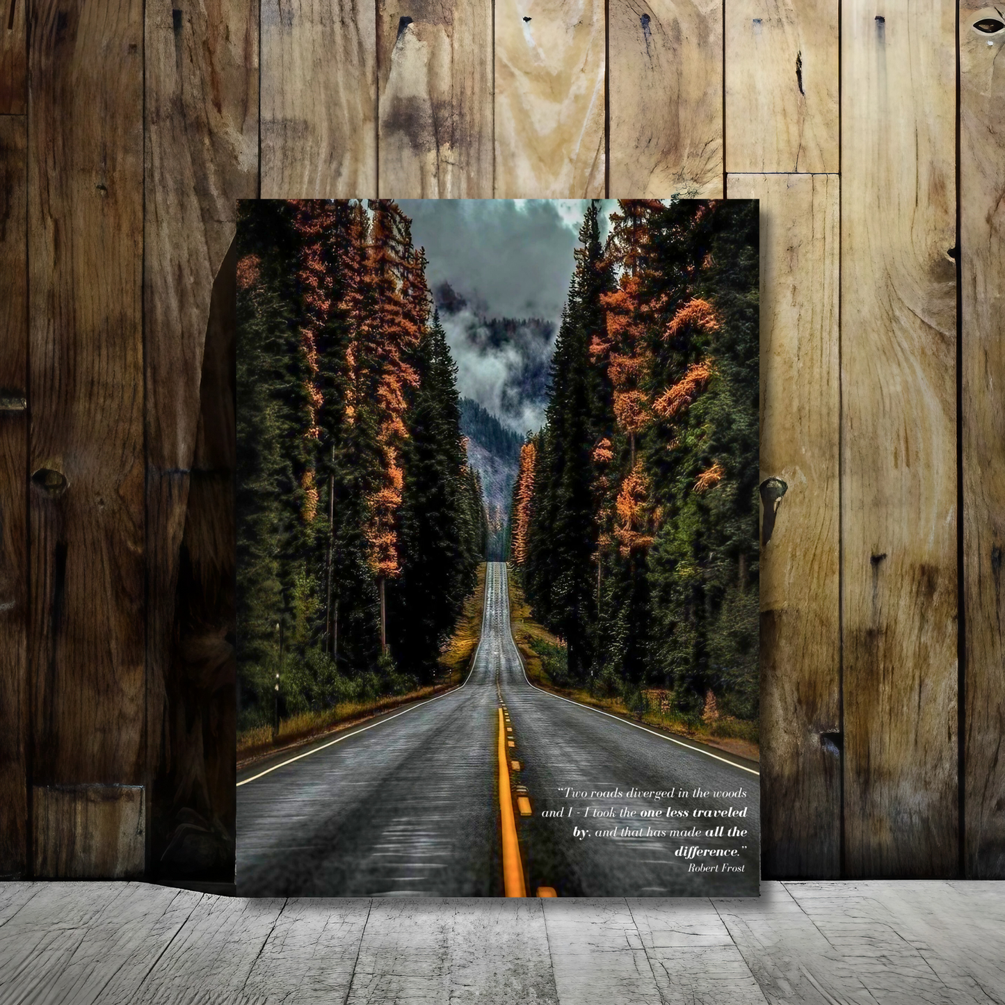 The Road Less Traveled - Framed Canvas Art