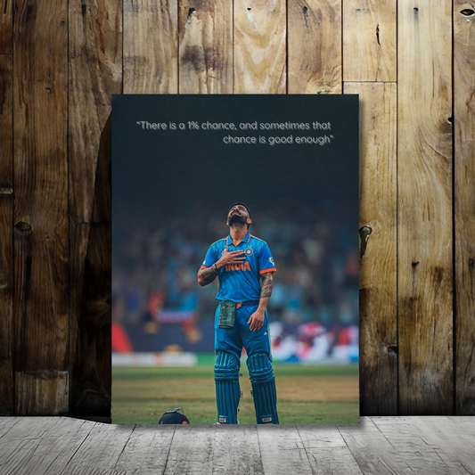 1% Chance - The Heart of a Champion - Framed Canvas Art