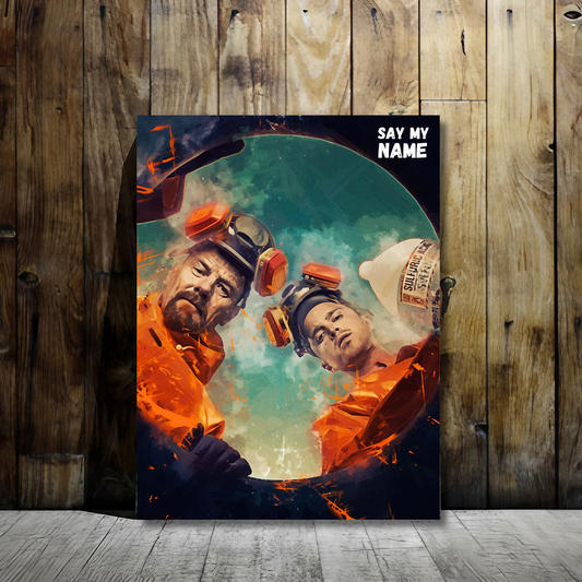 Say My Name - Breaking Bad Tribute - Framed Canvas Art