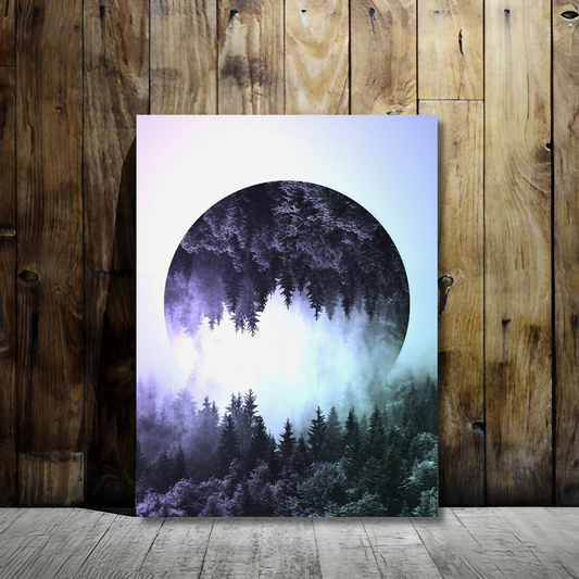 Mystic Forest Reflection - Framed Canvas Art