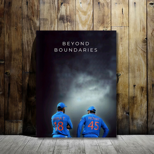 Virat & Rohit: Victory Moment - Framed Canvas Art