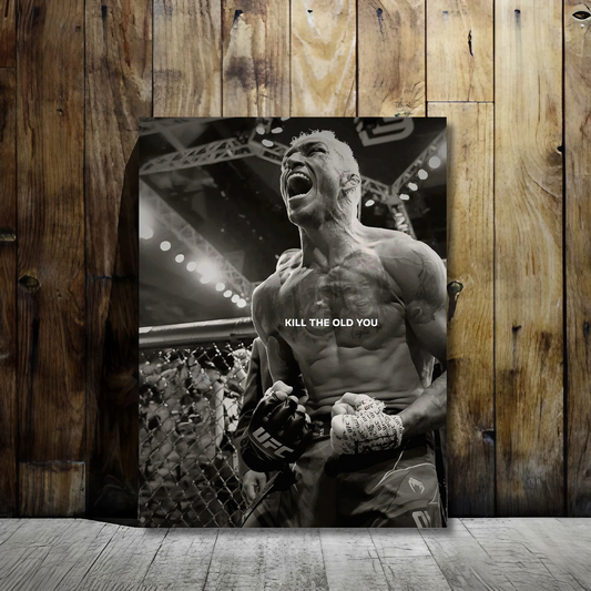 UFC Fighter's Roar of Transformation - Framed Canvas Art