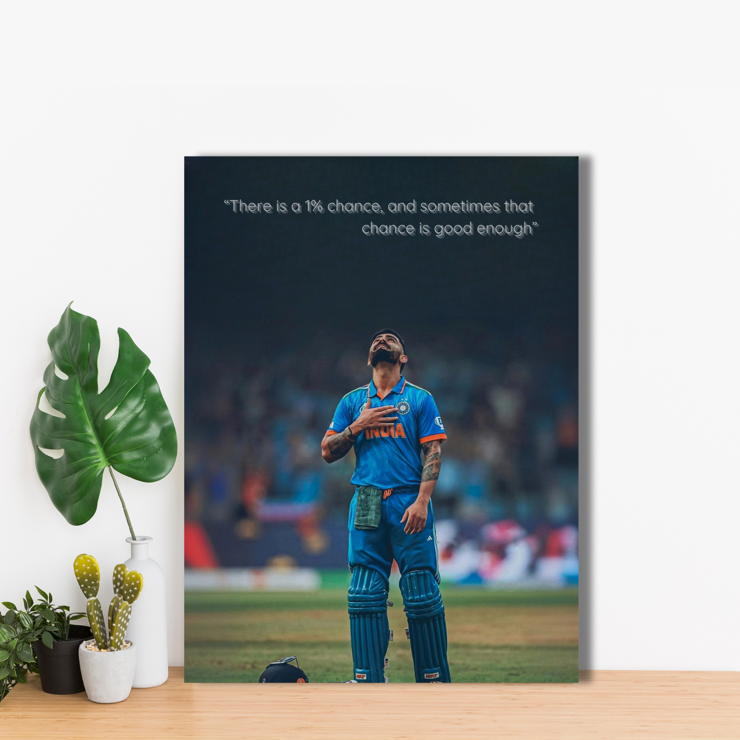 1% Chance - The Heart of a Champion - Framed Canvas Art