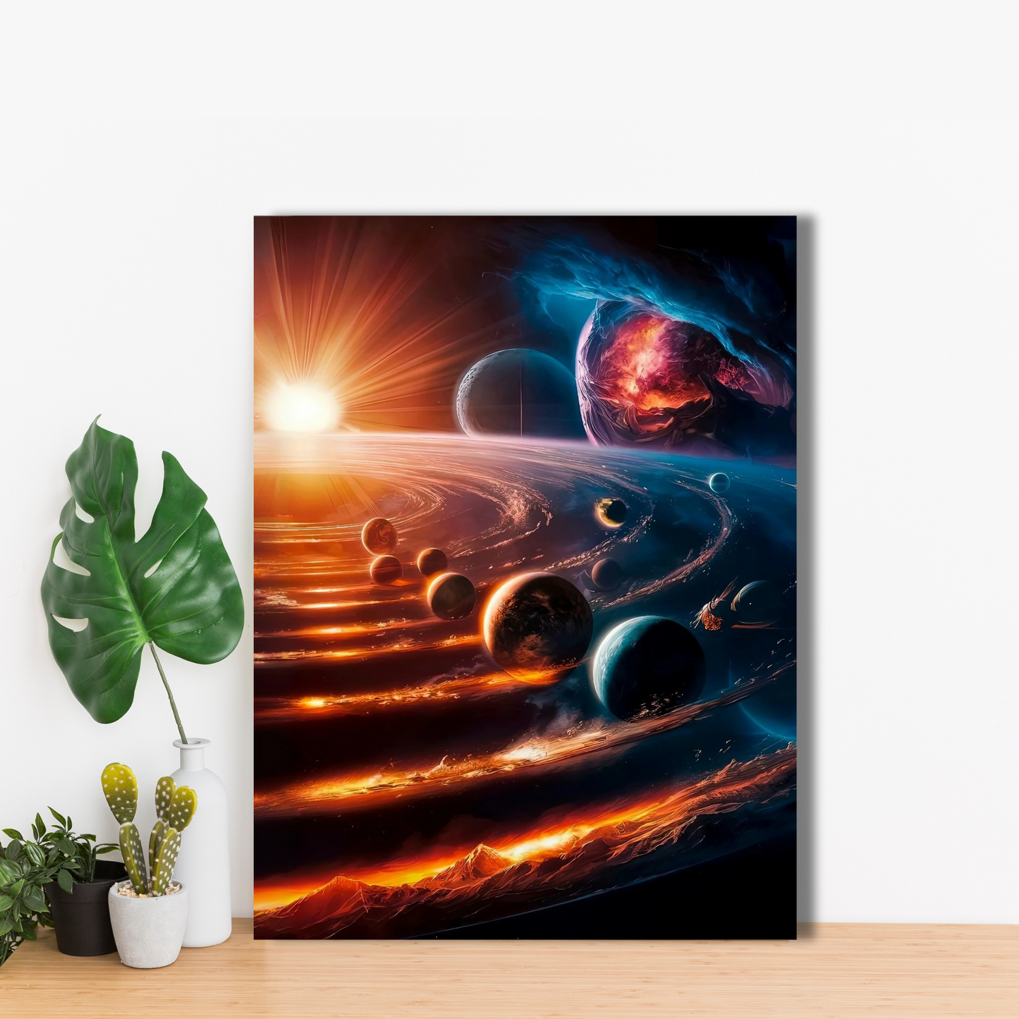 Solar Symphony - Framed Canvas Art