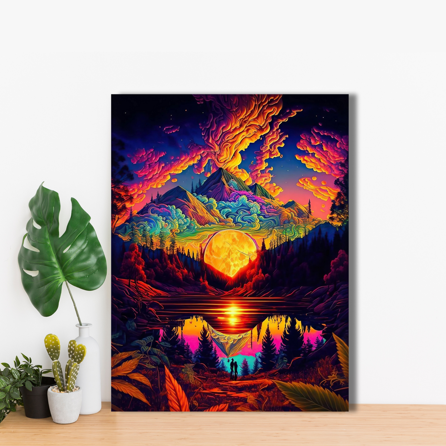 Eruption of Colors - Framed Canvas Art