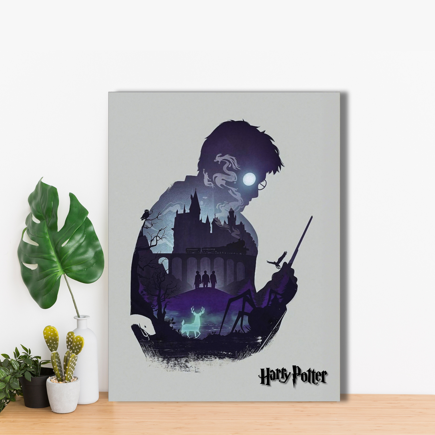 The Magical World of Hogwarts - Framed Canvas Art