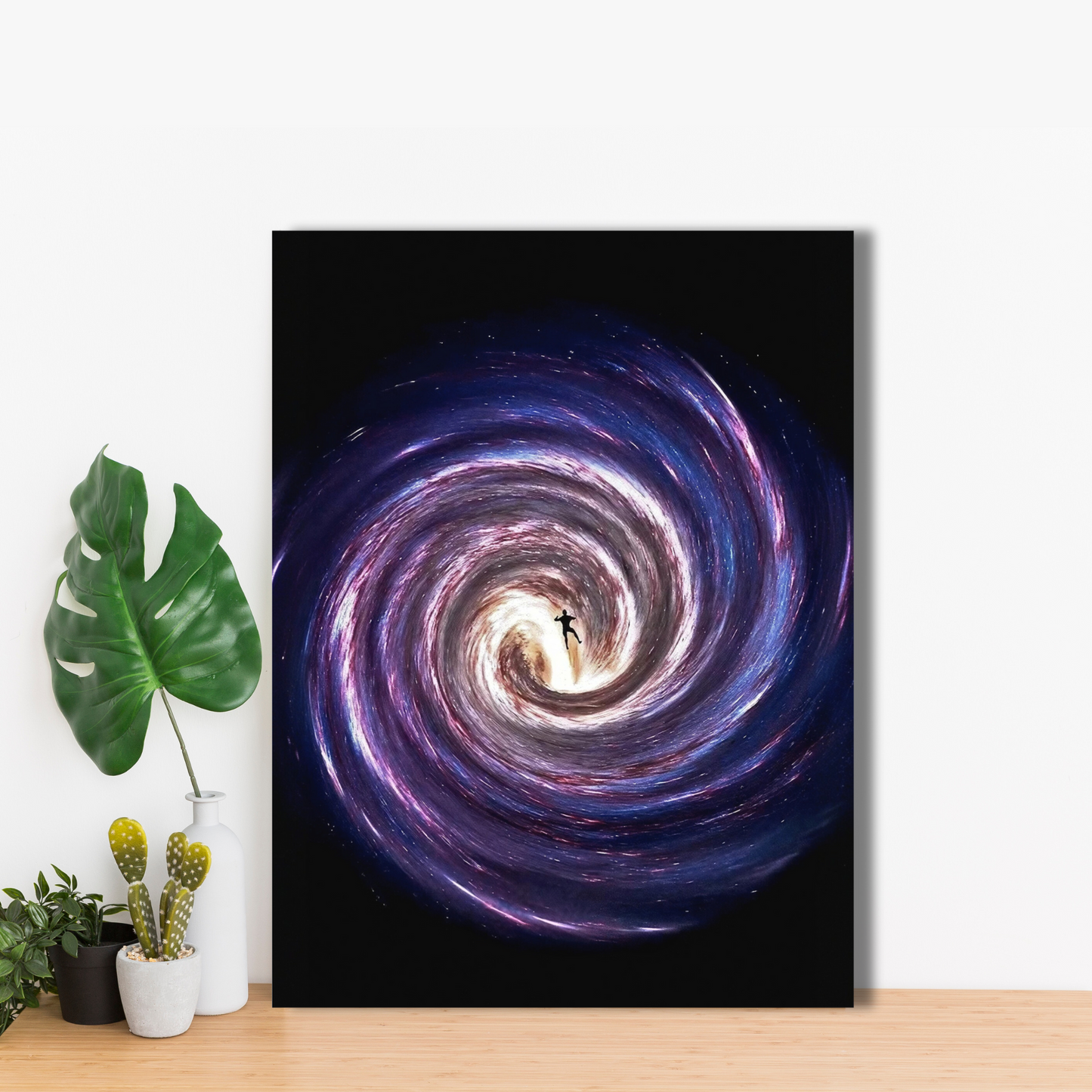 Galactic Whirl - Framed Canvas Art