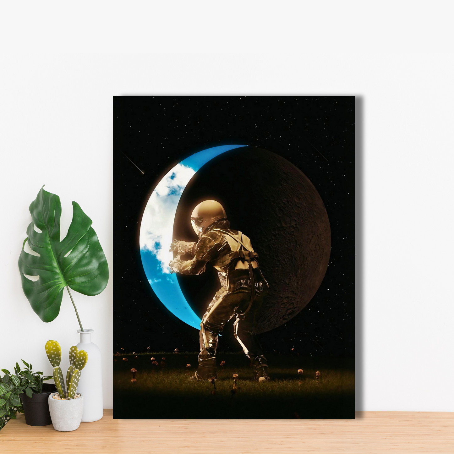 Cosmic Gatekeeper - Framed Canvas Art