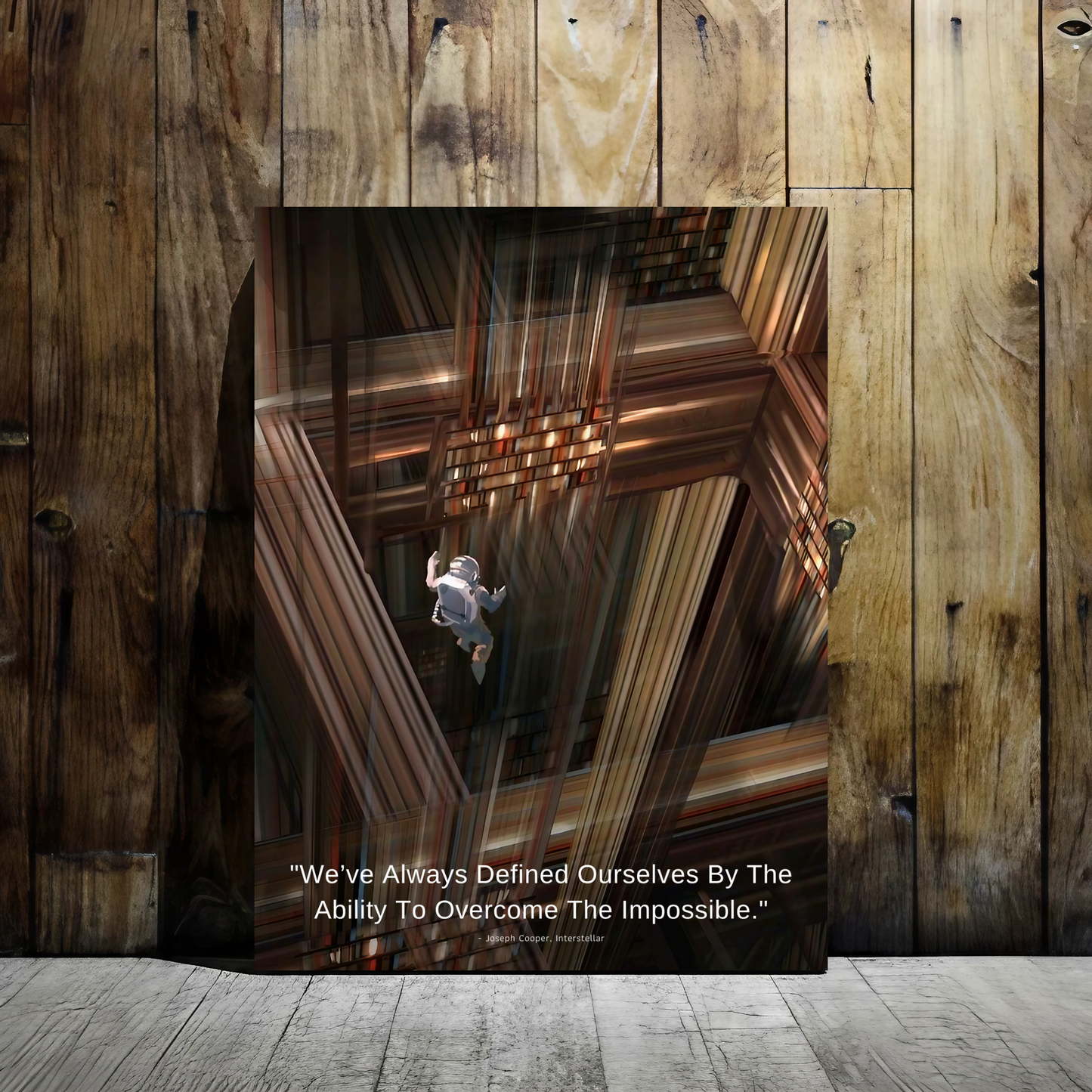 Overcoming the Impossible - Interstellar Tribute - Framed Canvas Art
