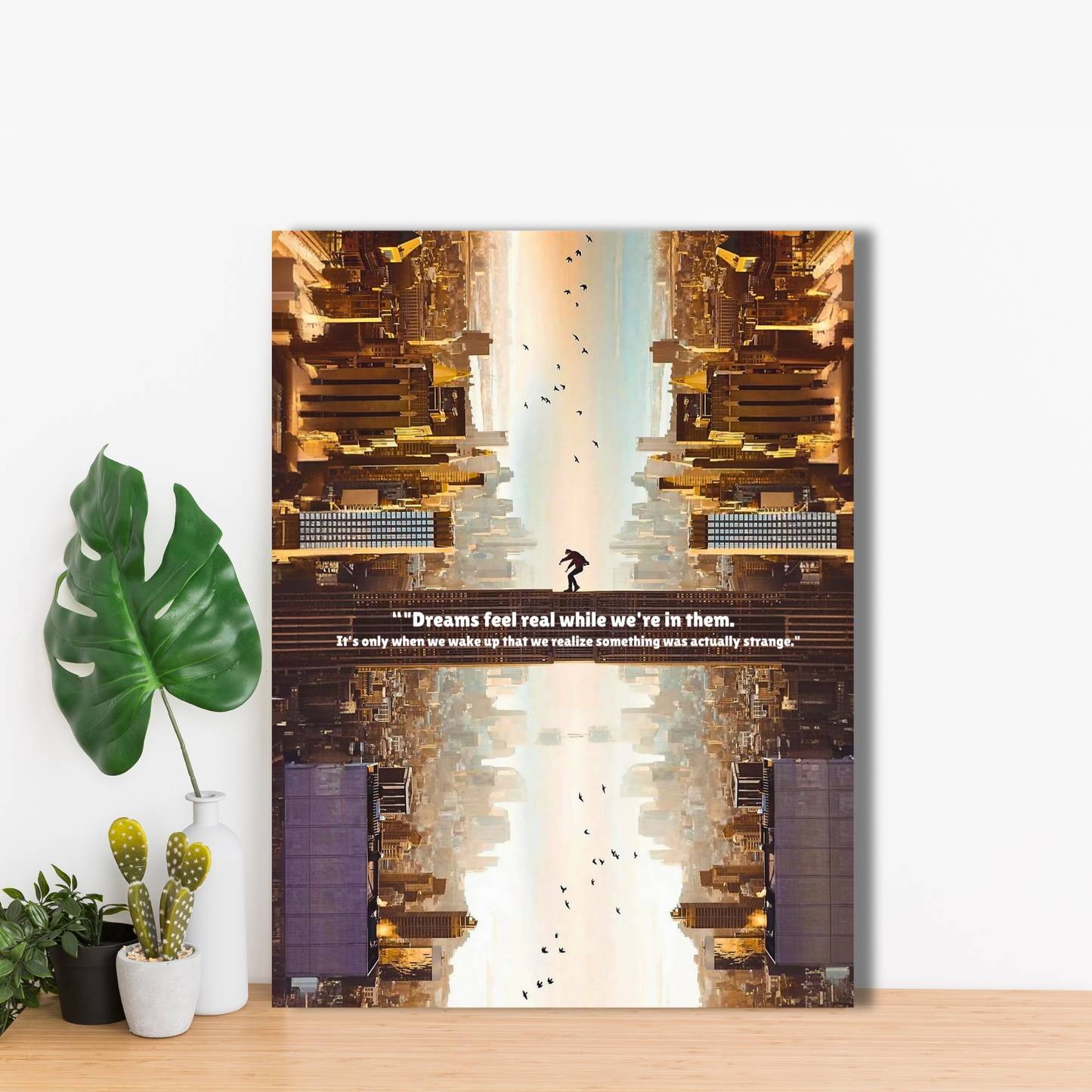 Inception Cityscape - Surreal Cinematic Art - Framed Canvas