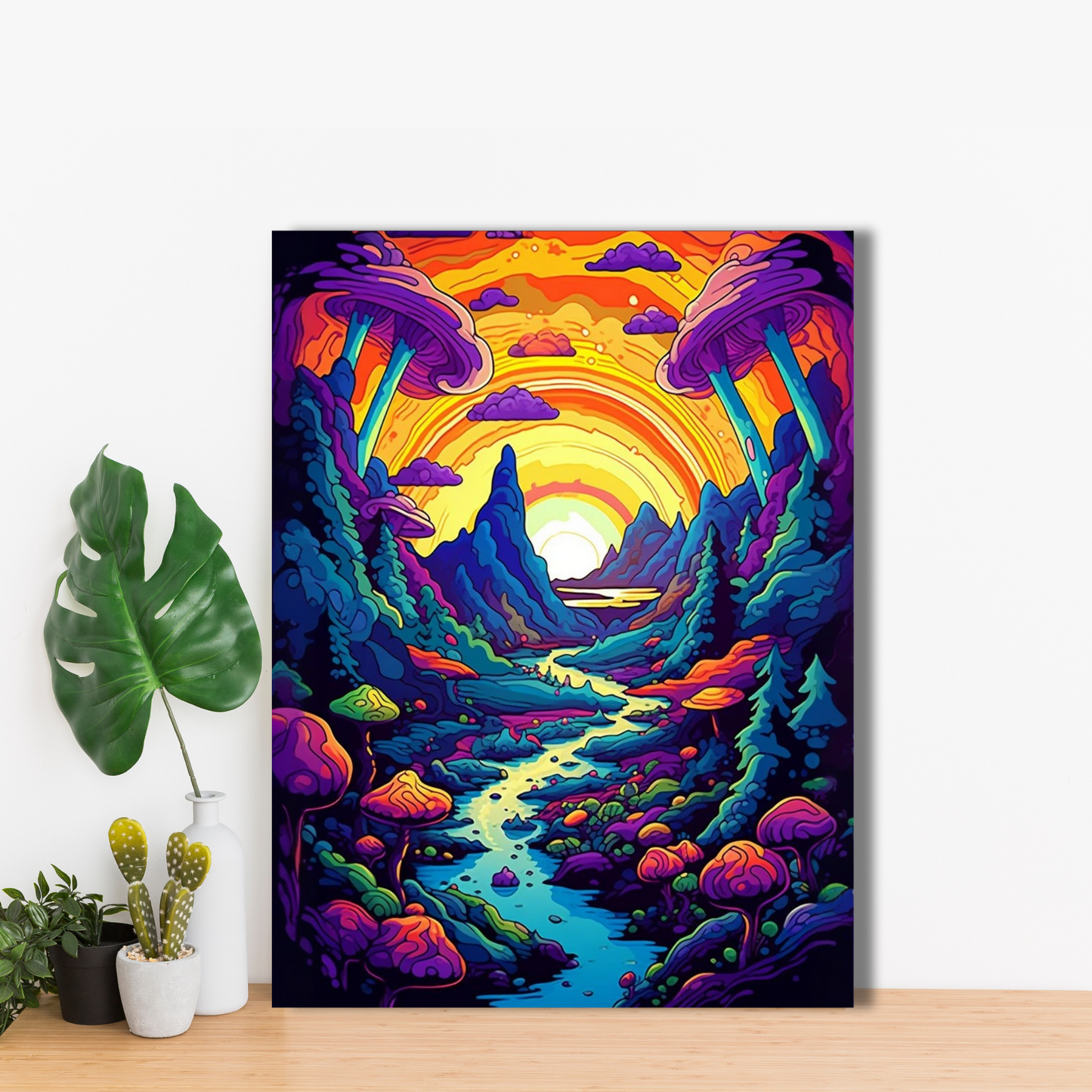 Dreamscape Valley - Framed Canvas Art