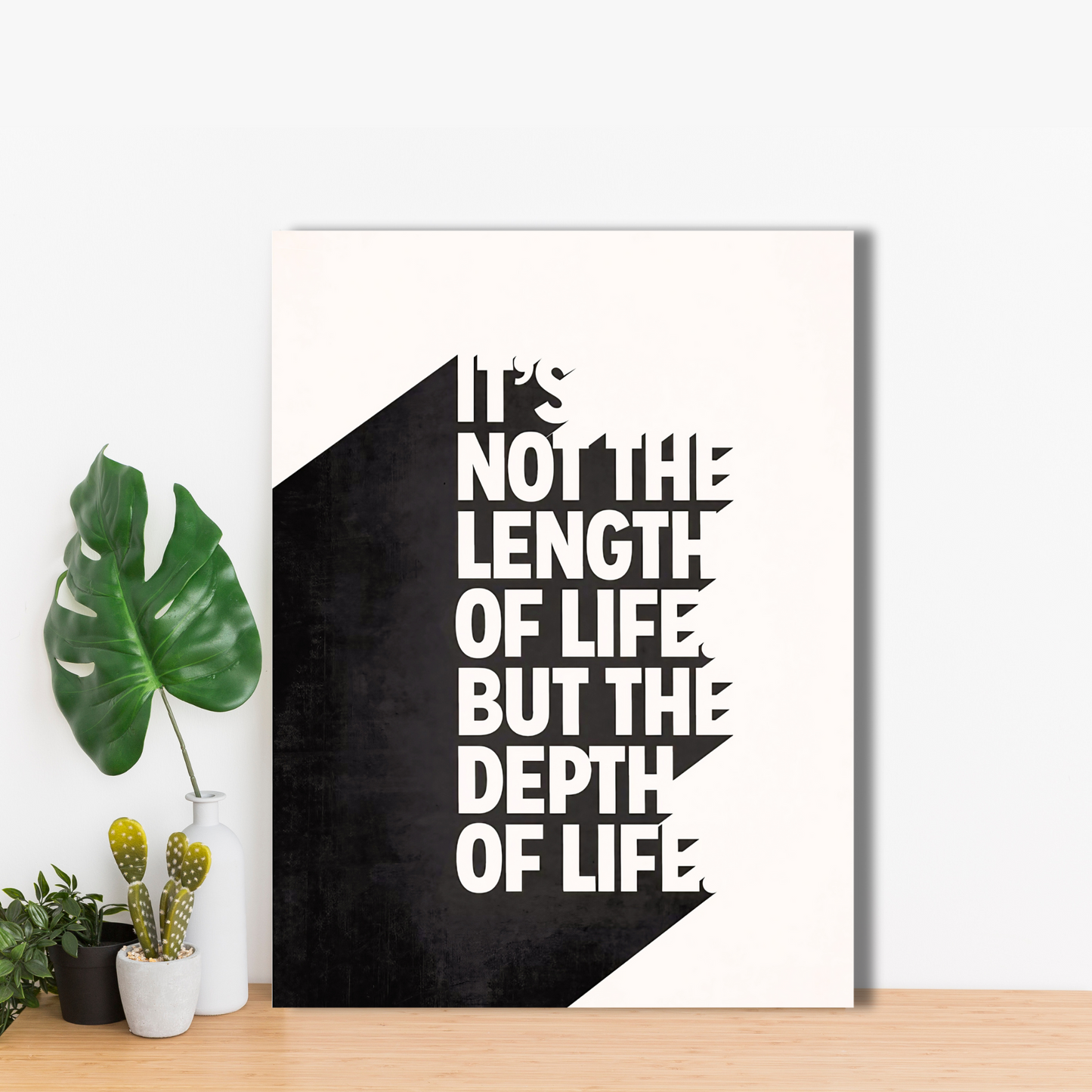 Life’s Meaning - Minimalist Typography - Framed Canvas Art