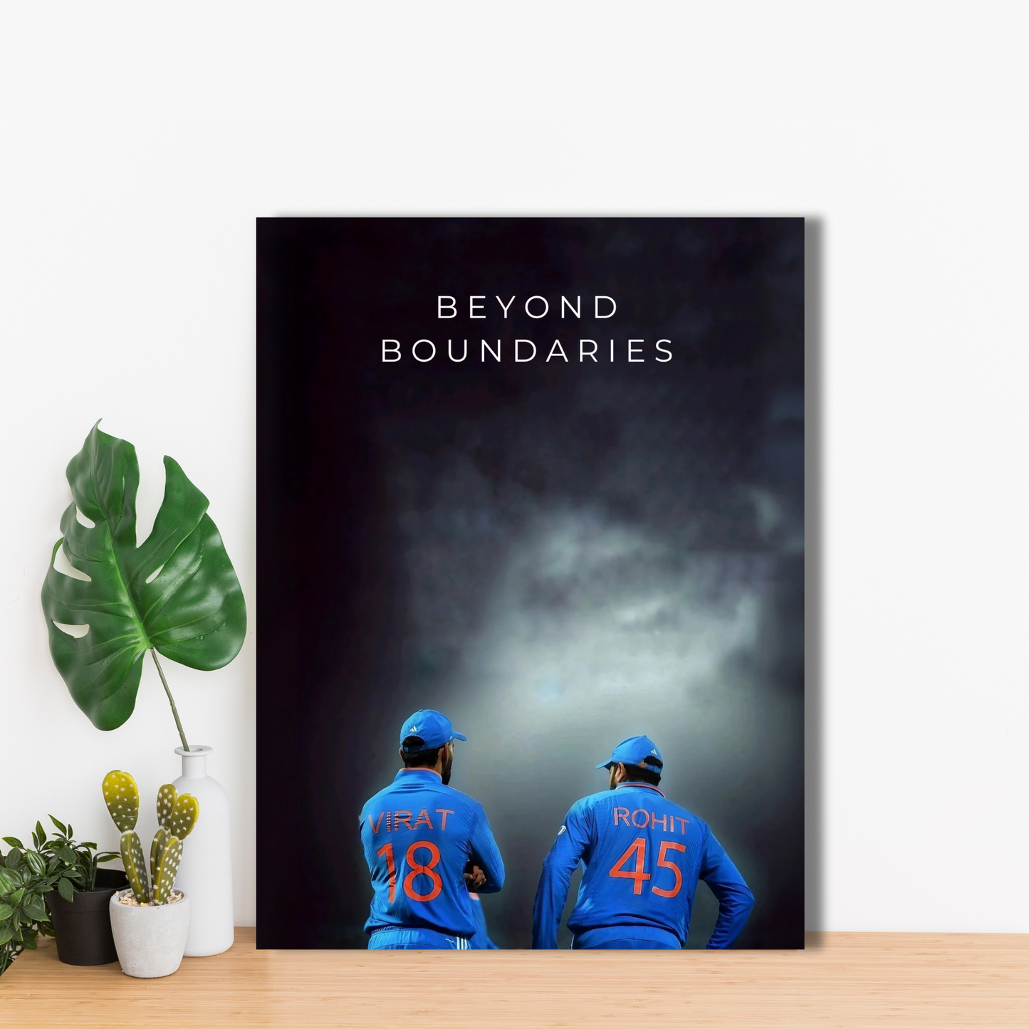 Virat & Rohit: Victory Moment - Framed Canvas Art