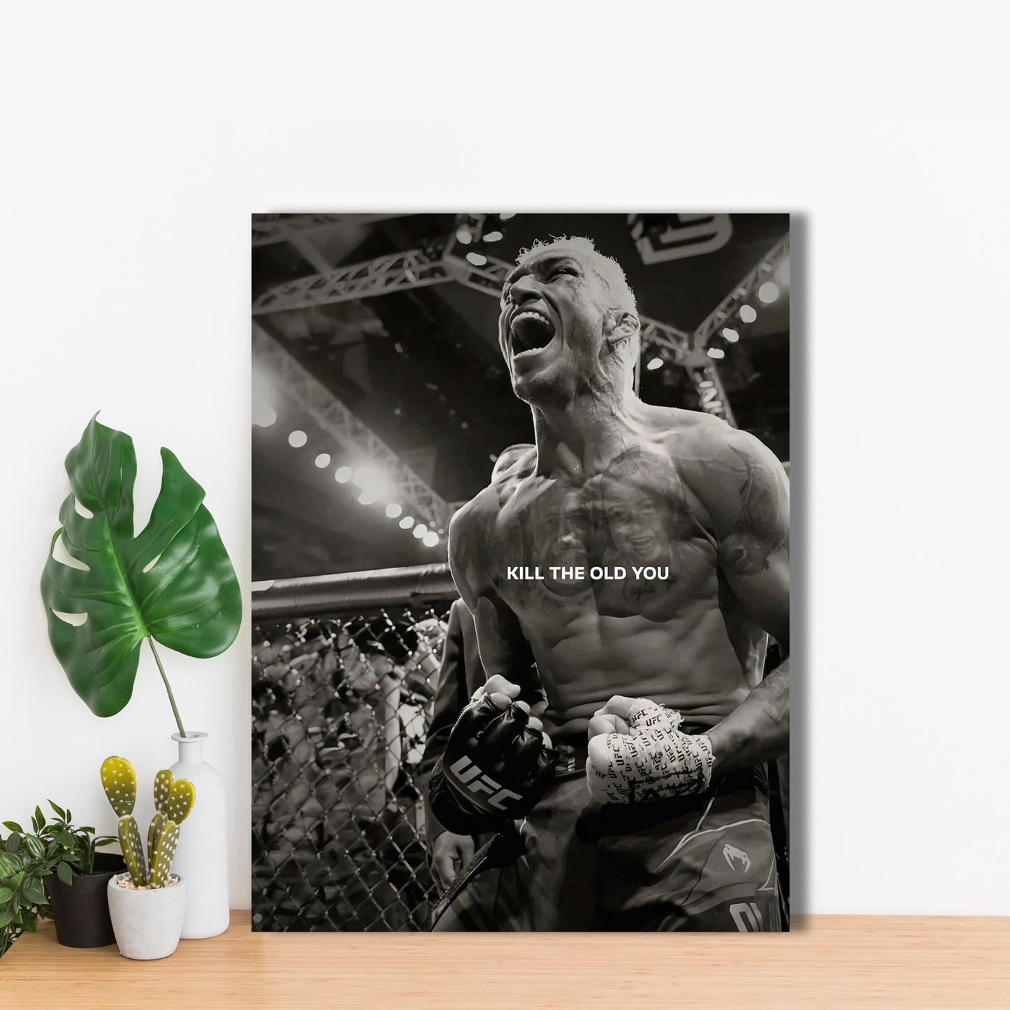 UFC Fighter's Roar of Transformation - Framed Canvas Art