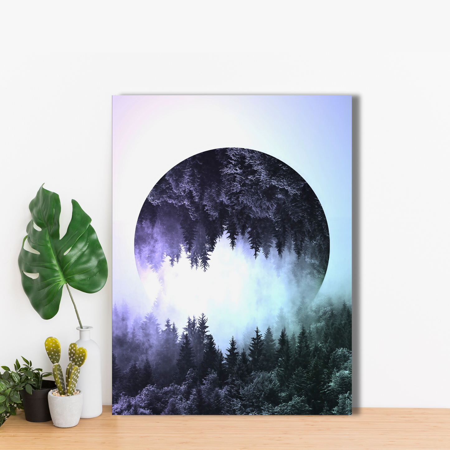 Mystic Forest Reflection - Framed Canvas Art