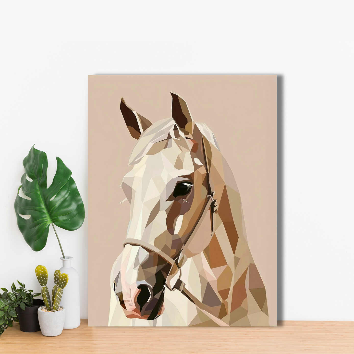 Geometric Grace - Framed Canvas Art