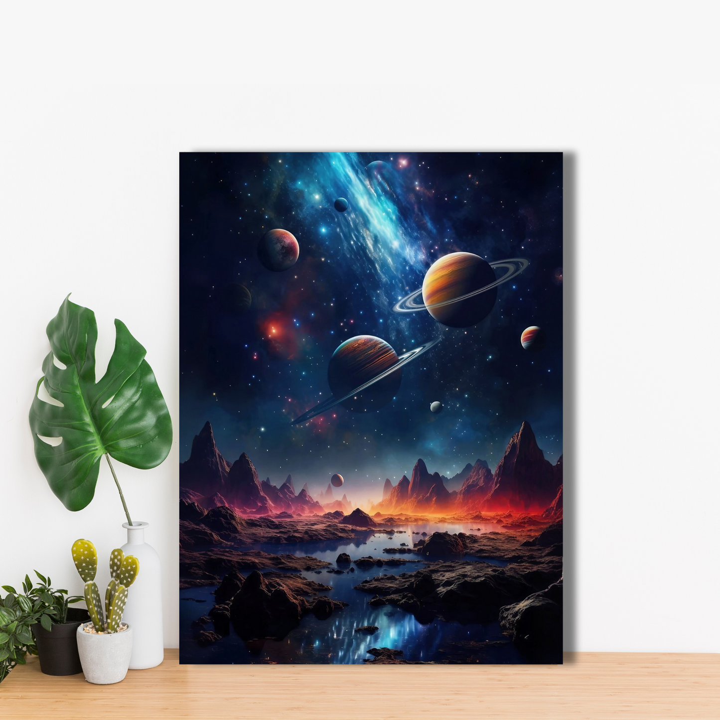 Celestial Dreamscape - Framed Canvas Art
