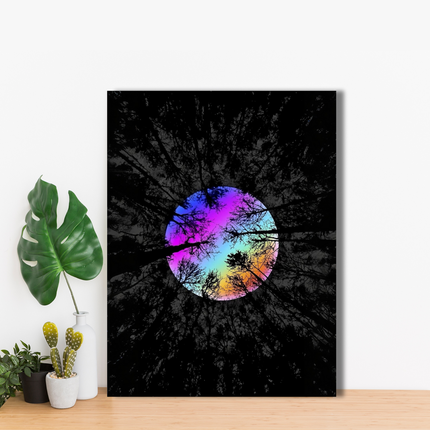 Mystical Forest Moon - Framed Canvas Art
