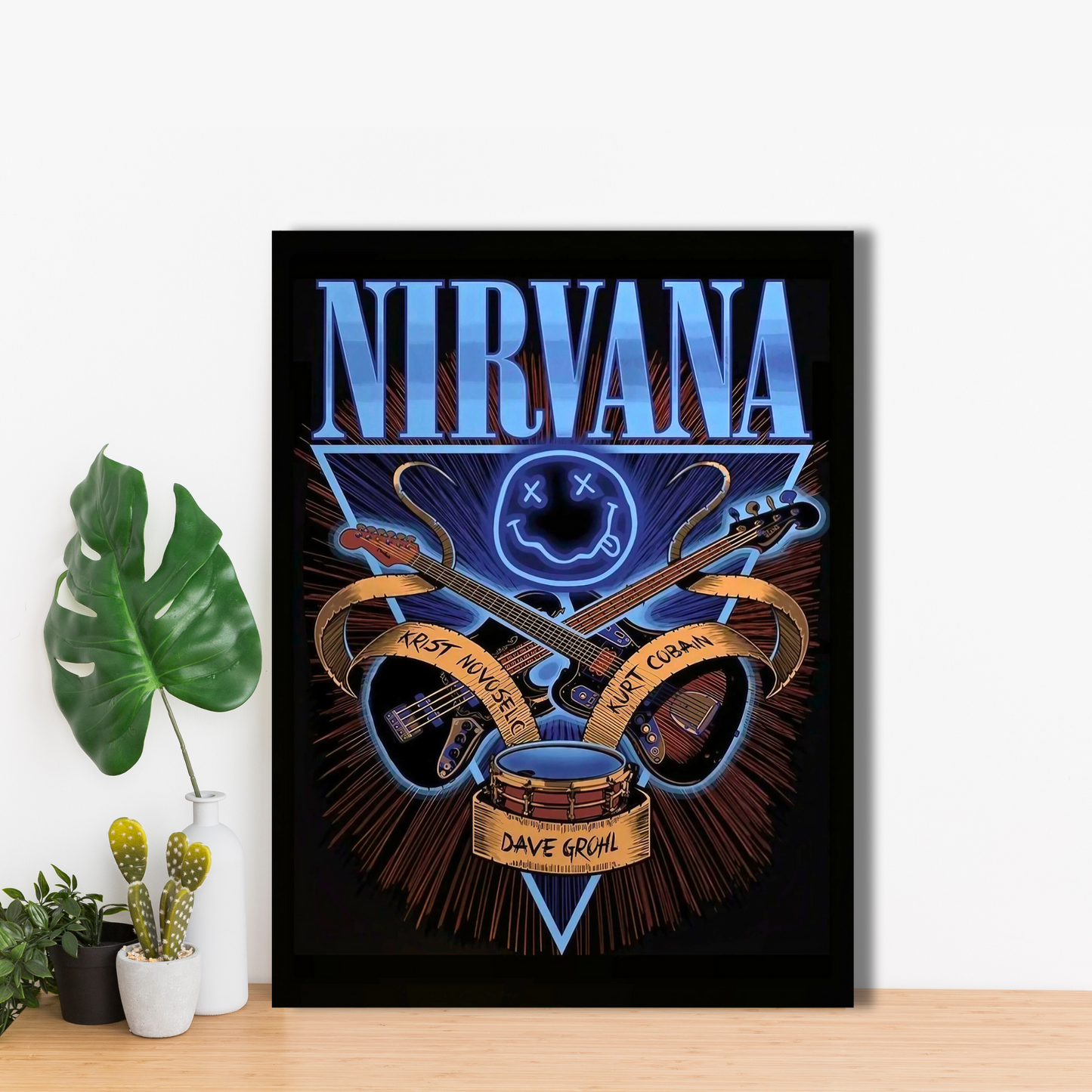 Nirvana Tribute - Framed Canvas Art