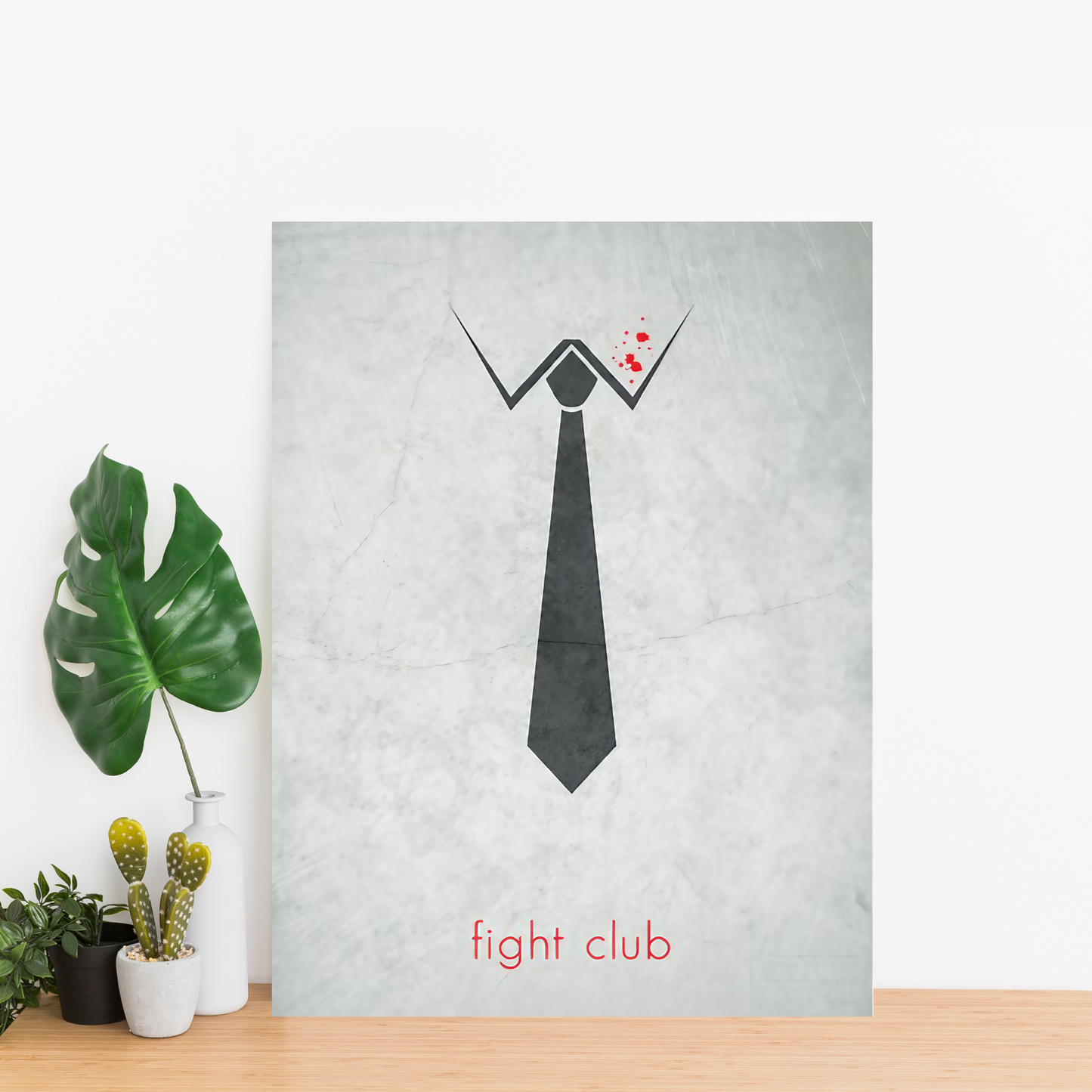Fight Club Minimalist Art - Framed Canvas Art