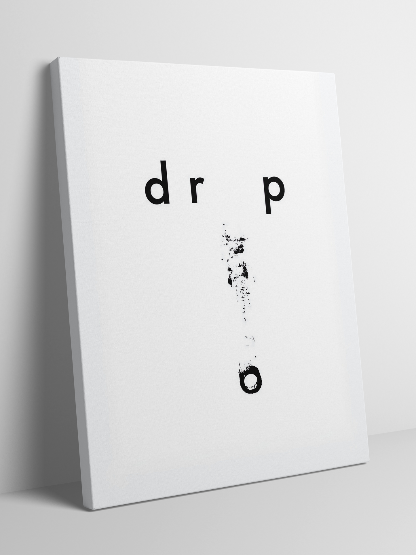 Drop - Minimalist Typography Art - Framed Canvas