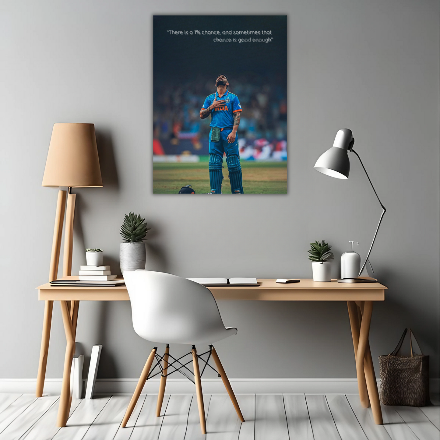 1% Chance - The Heart of a Champion - Framed Canvas Art