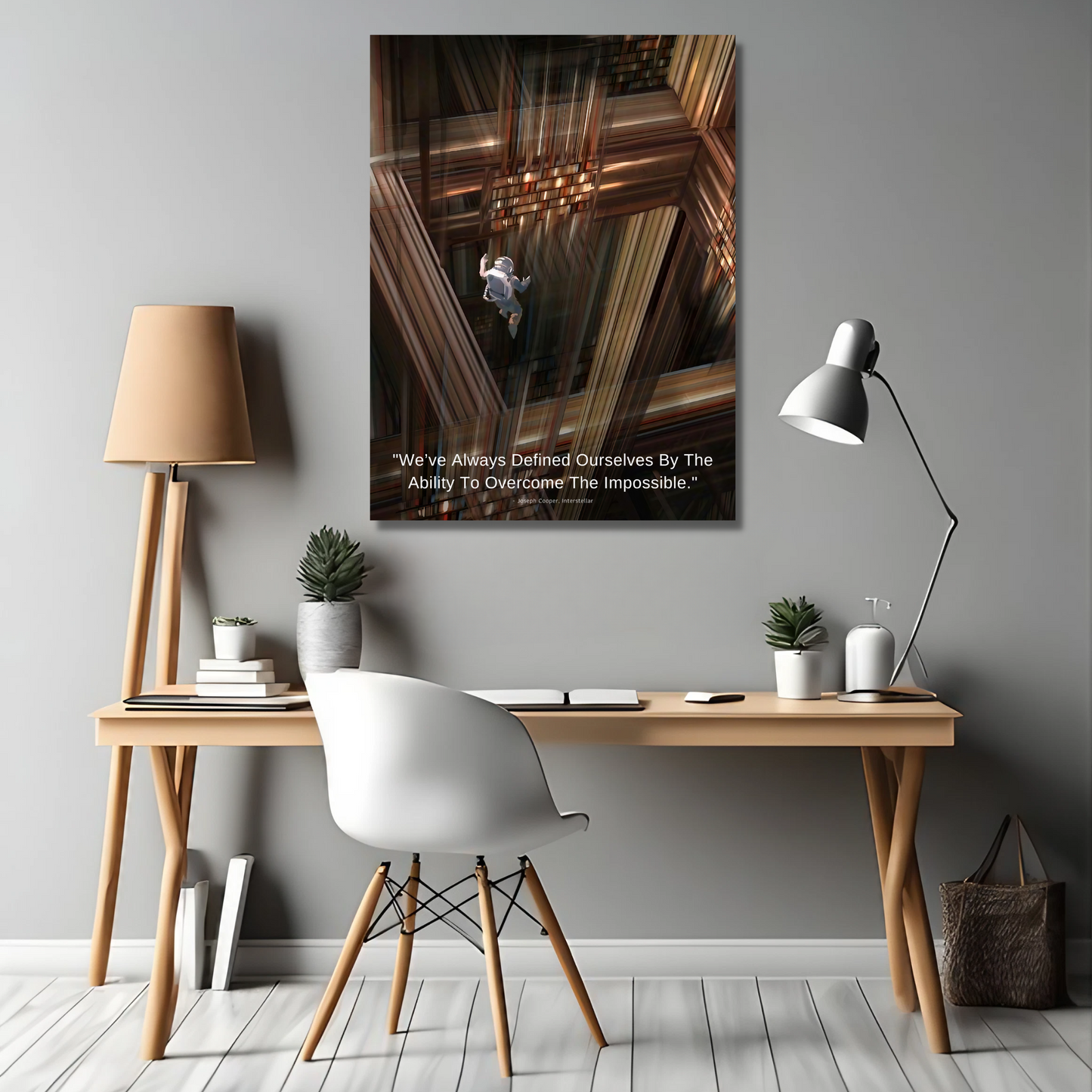 Overcoming the Impossible - Interstellar Tribute - Framed Canvas Art