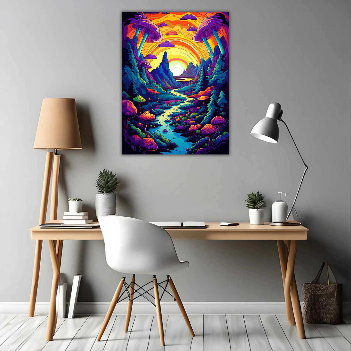 Dreamscape Valley - Framed Canvas Art