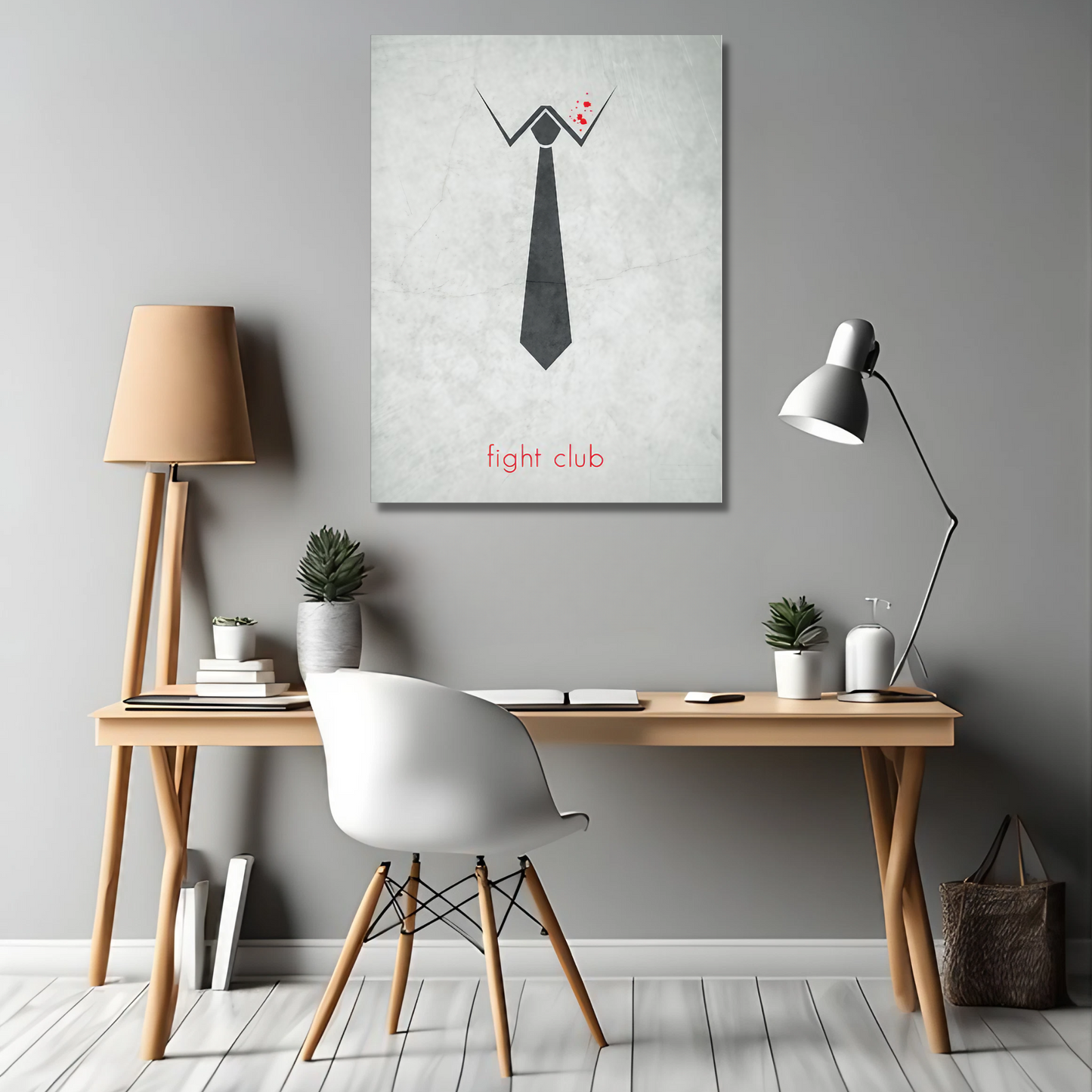 Fight Club Minimalist Art - Framed Canvas Art