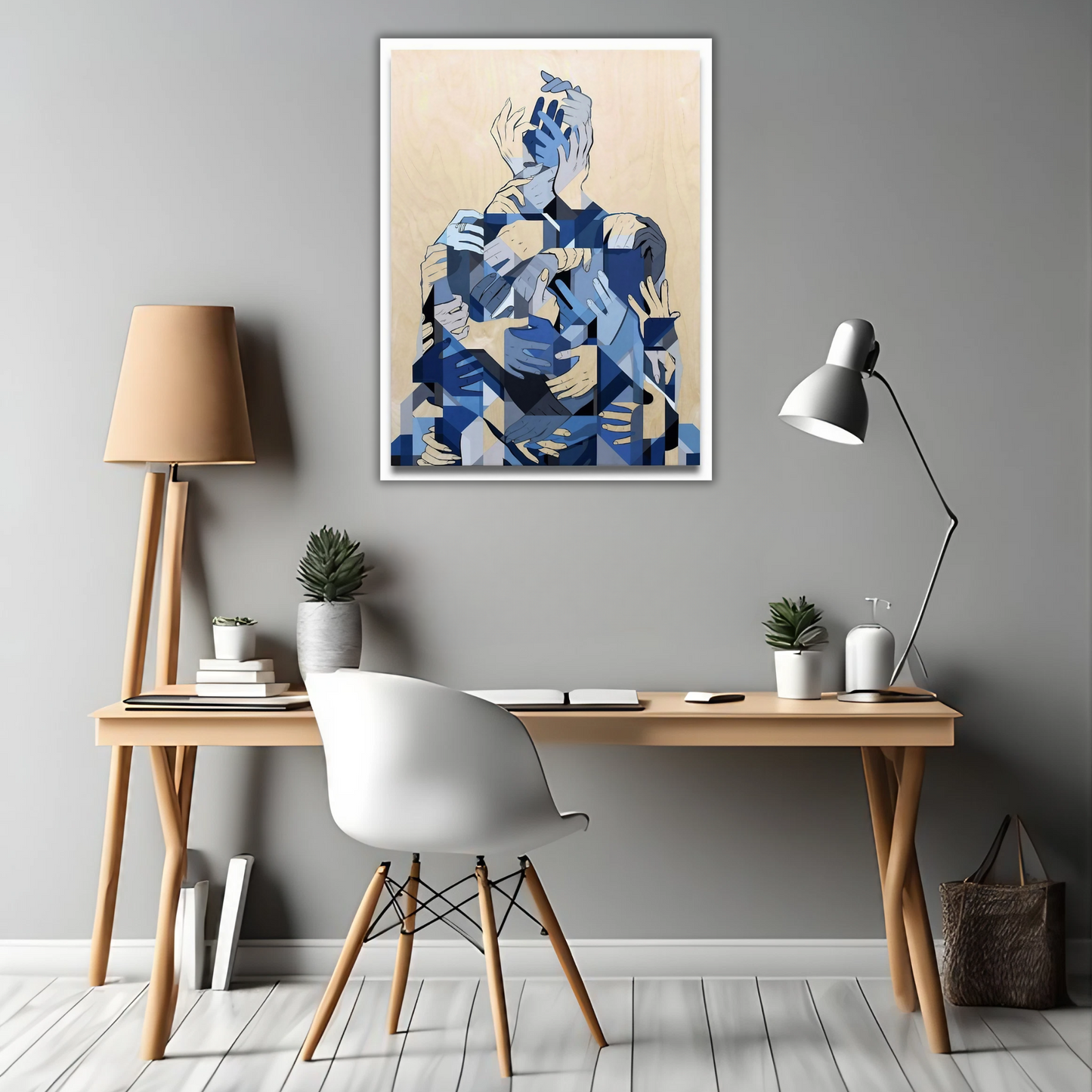 Unity in Fragments - Framed Canvas Art