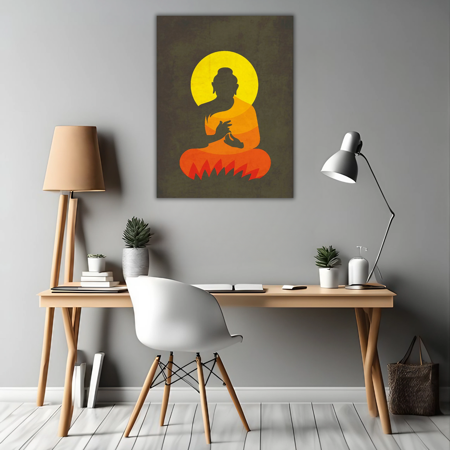 Serenity of Buddha - Framed Canvas Art