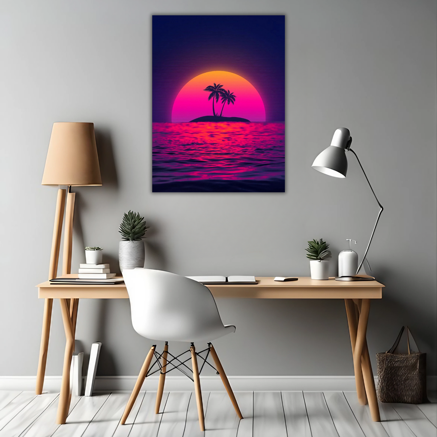 Tropical Twilight - Framed Canvas Art