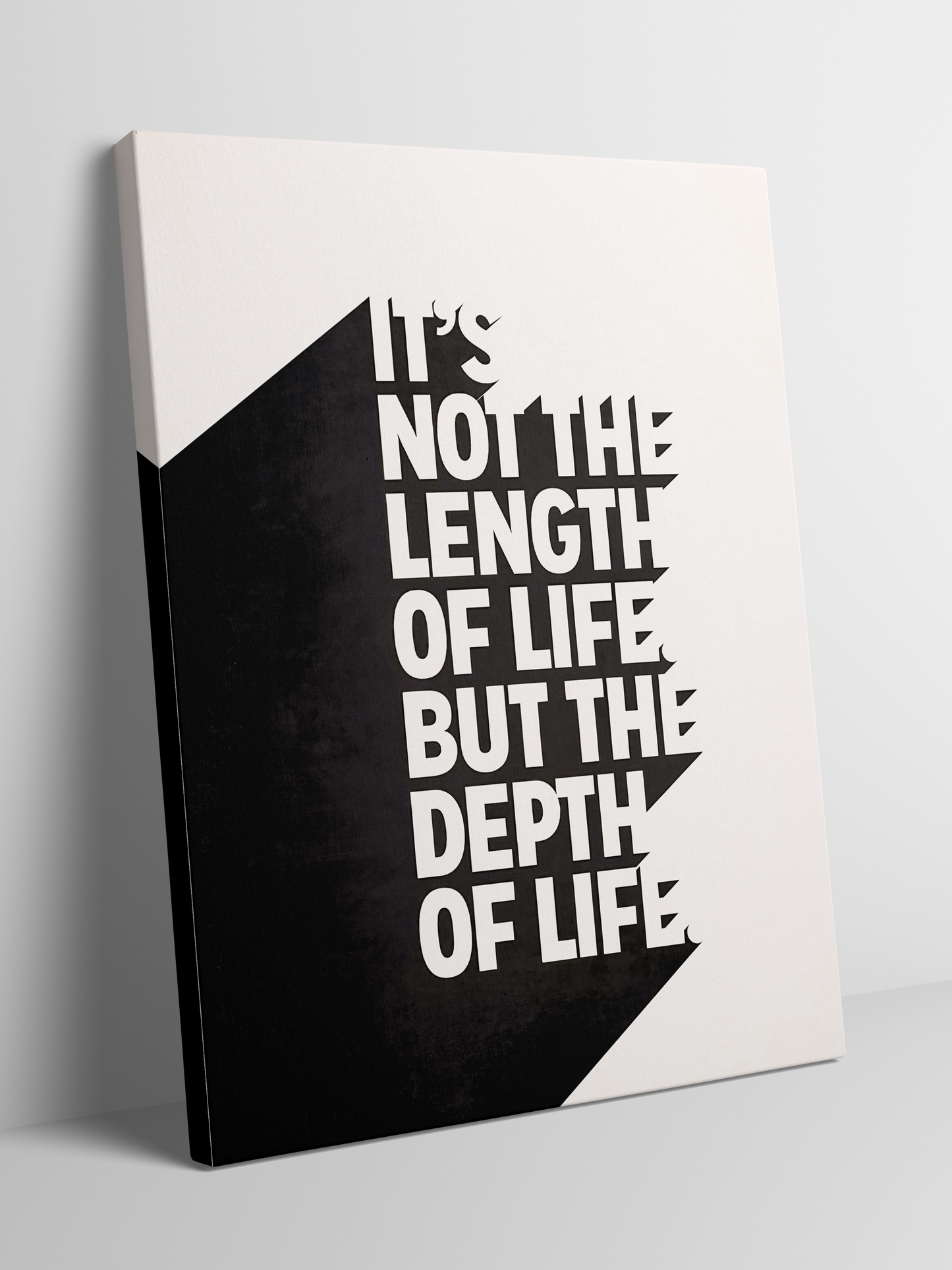 Life’s Meaning - Minimalist Typography - Framed Canvas Art