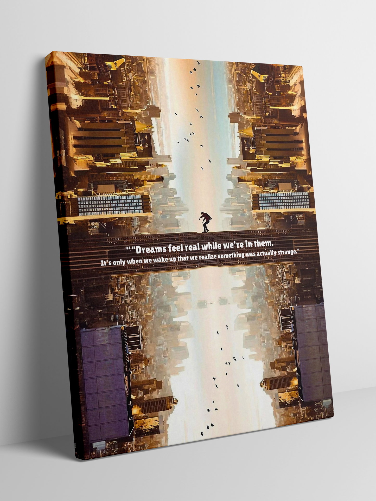 Inception Cityscape - Surreal Cinematic Art - Framed Canvas